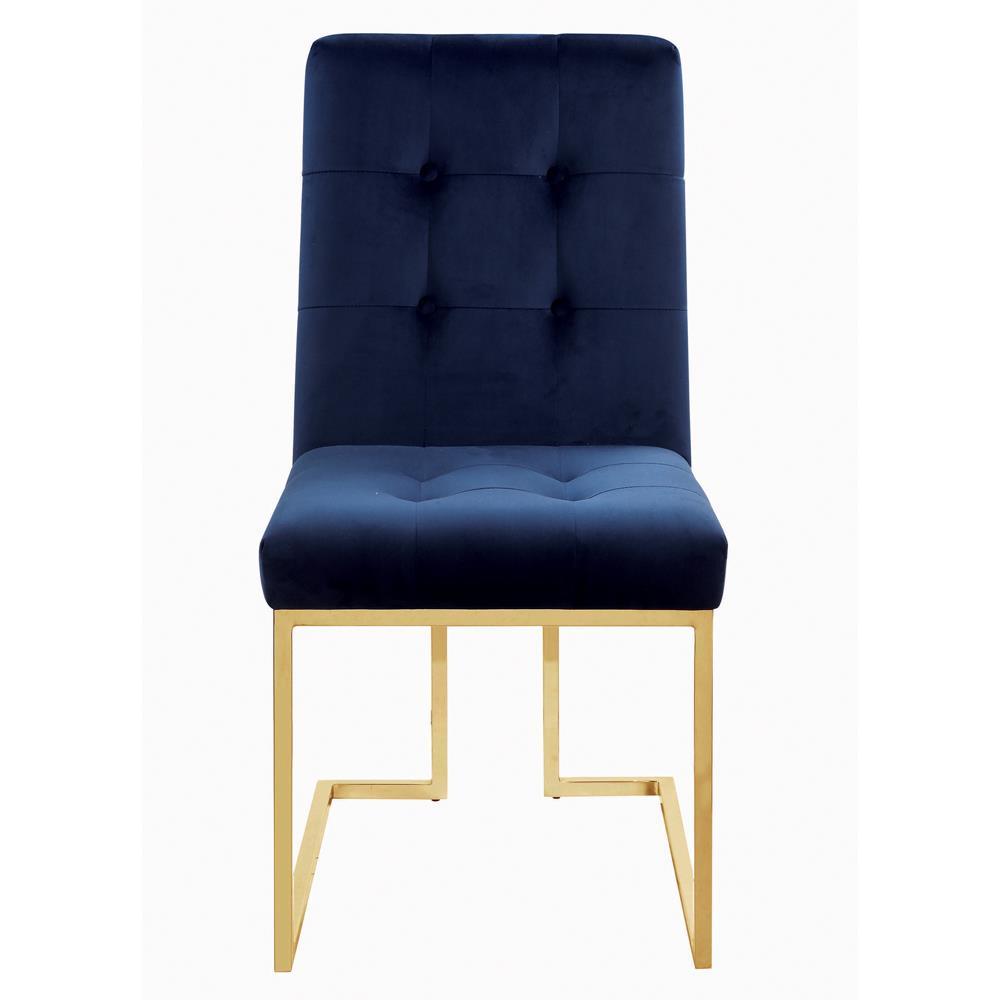 Cisco Tufted Back Side Chairs Ink Blue (Set of 2) - Half Price Furniture