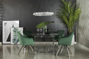 Arika Channeled Back Swivel Dining Chair Green - Dining Chair - Half Price Furniture