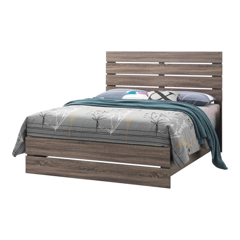 Brantford Queen Panel Bed Barrel Oak  Half Price Furniture