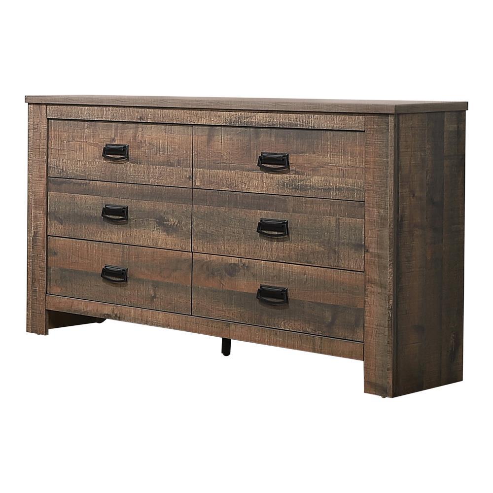 Frederick 6-drawer Dresser Weathered Oak - Half Price Furniture