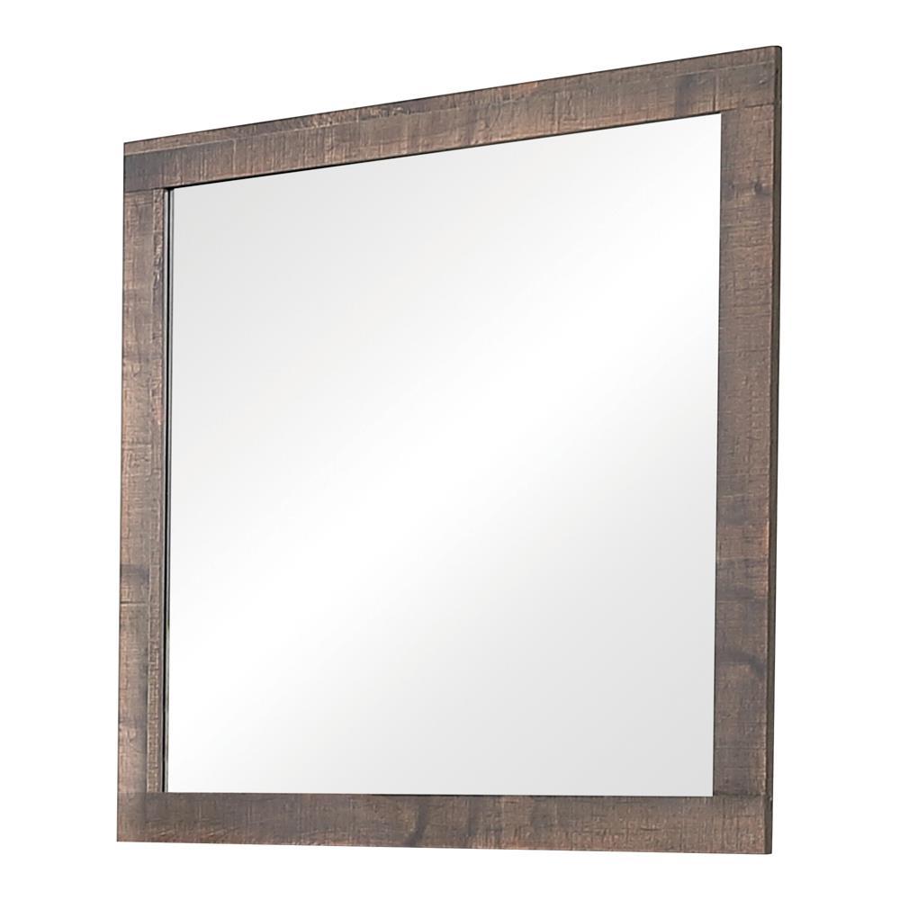 Frederick Square Dresser Mirror Weathered Oak  Half Price Furniture