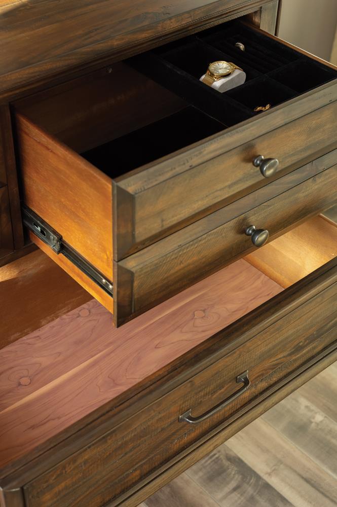 Avenue 8-drawer Chest Weathered Burnished Brown Avenue 8-drawer Chest Weathered Burnished Brown Half Price Furniture