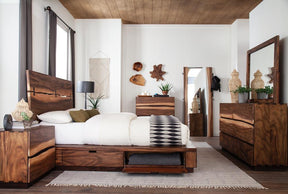 Winslow Storage Queen Bed Smokey Walnut and Coffee Bean - Bed - Half Price Furniture