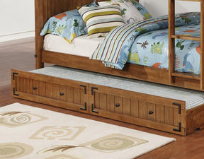 Oakdale Storage Trundle Rustic Honey Oakdale Storage Trundle Rustic Honey Half Price Furniture