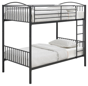 Anson Twin Over Twin Bunk Bed with Ladder - Bunk Bed - Half Price Furniture