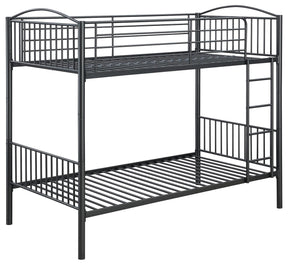 Anson Twin Over Twin Bunk Bed with Ladder - Bunk Bed - Half Price Furniture