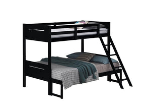 Littleton Twin Over Full Bunk Bed Black - Bunk Bed - Half Price Furniture