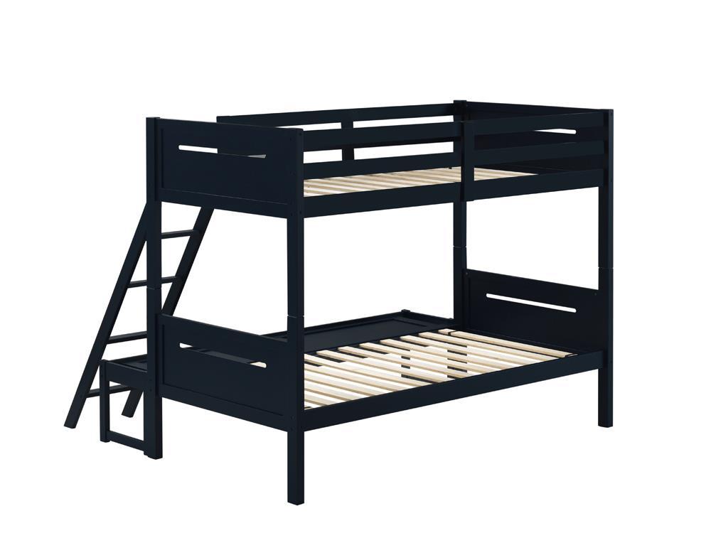 Littleton Twin Over Full Bunk Bed Blue - Half Price Furniture