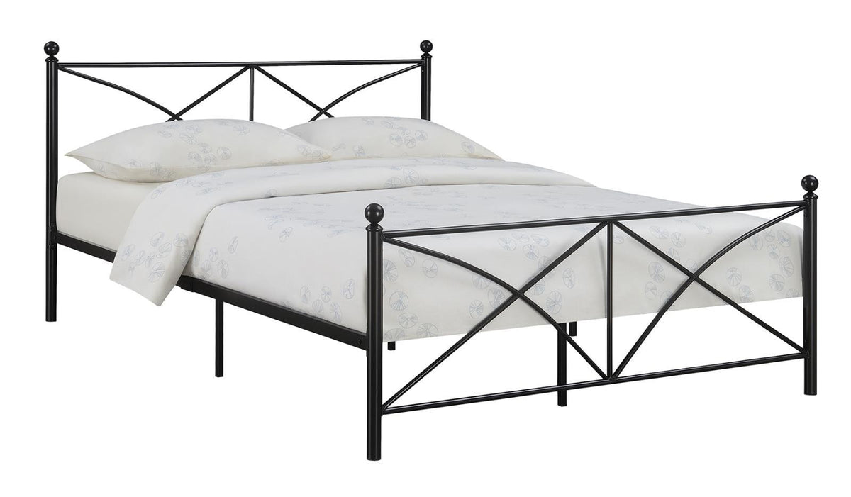 Hart Queen Platform Bed Black - Bed - Half Price Furniture