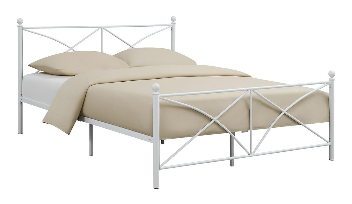 Hart Queen Platform Bed White - Half Price Furniture