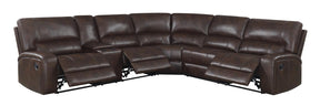 Brunson 3-piece Upholstered Motion Sectional Brown - Sectional - Half Price Furniture