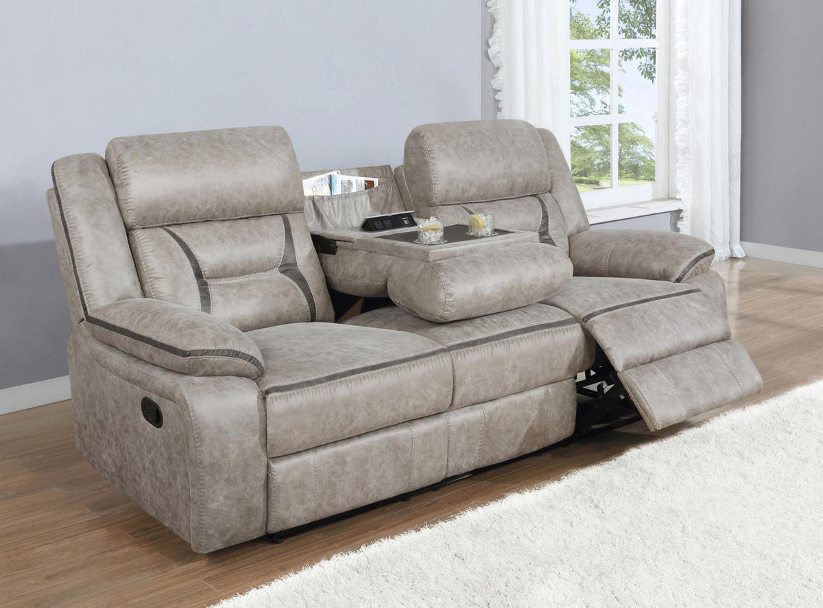 Greer Upholstered Tufted Back Motion Sofa - Half Price Furniture
