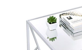 Provins 3-piece Occasional Table Set Clear Mirror and Chrome Half Price Furniture