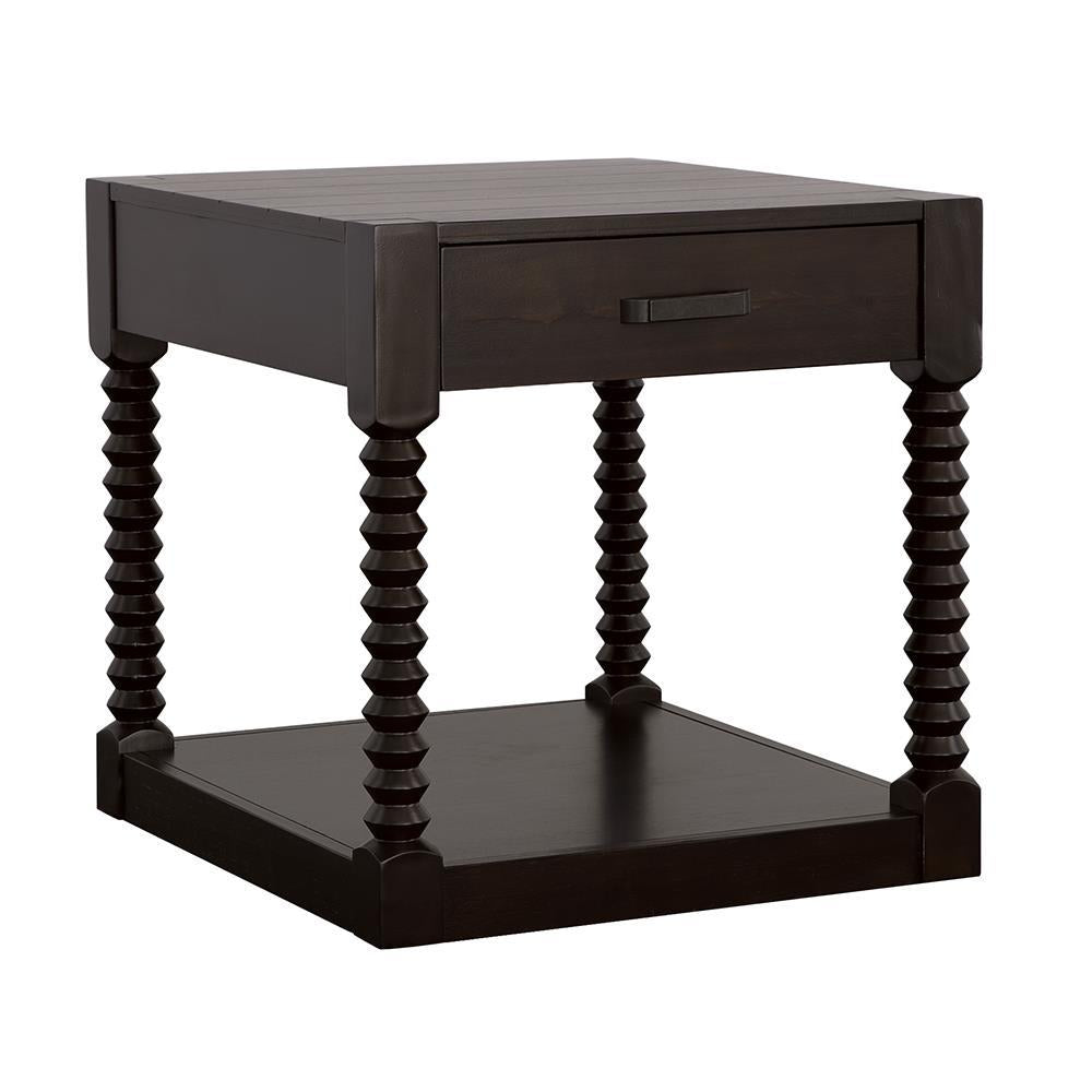 Meredith 1-drawer End Table Coffee Bean Meredith 1-drawer End Table Coffee Bean Half Price Furniture