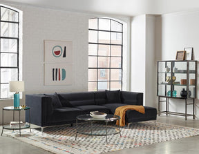 Laurie Round Glass Top End Table Black Nickel and Clear - End Table - Half Price Furniture