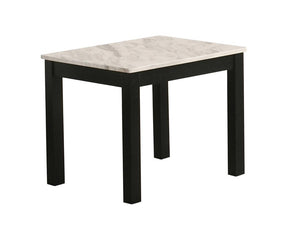Bates Faux Marble 3-piece Occasional Table Set White and Black - Table Set - Half Price Furniture