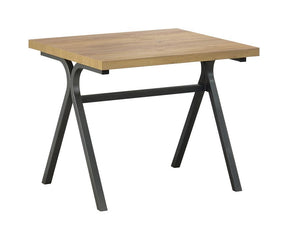 Colmar 3-piece Trestle Occasional Table Set Golden Oak and Gunmetal - Table Set - Half Price Furniture