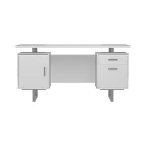 Lawtey Floating Top Office Desk White Gloss - Desk - Half Price Furniture