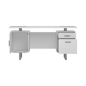 Lawtey Floating Top Office Desk White Gloss - Desk - Half Price Furniture