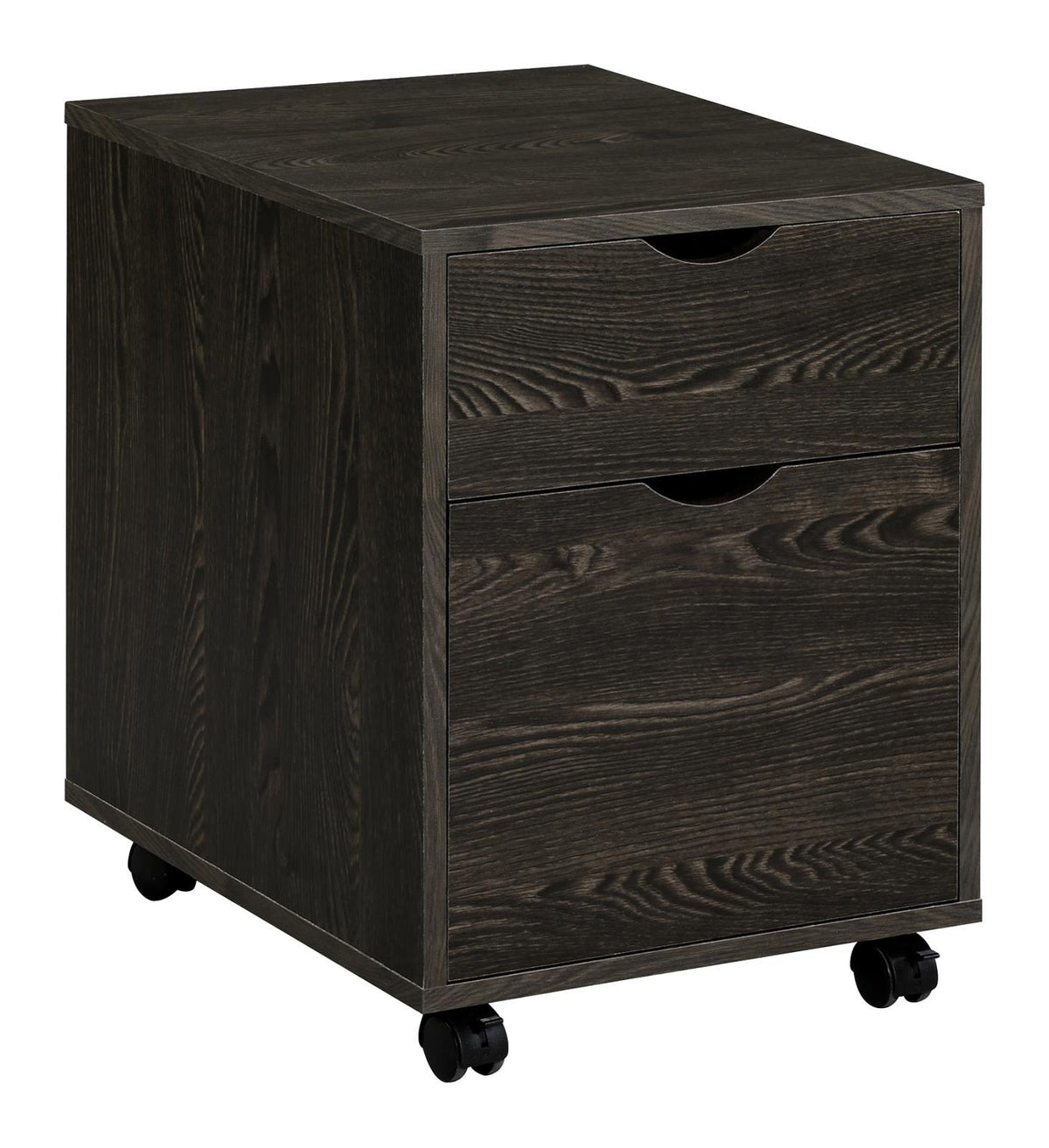 Noorvik 2-drawer Mobile File Cabinet Dark Oak - File Cabinet - Half Price Furniture