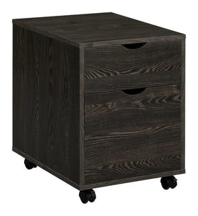 Noorvik 2-drawer Mobile File Cabinet Dark Oak - File Cabinet - Half Price Furniture
