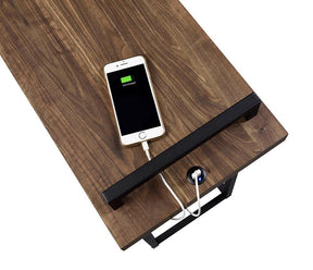 Maxwell C-shaped Accent Table with USB Charging Port Half Price Furniture