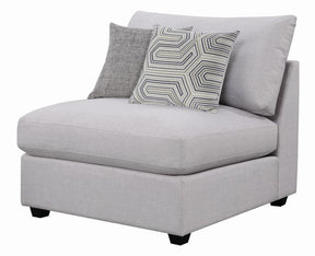 Cambria Upholstered Armless Chair Grey - Armless Chair - Half Price Furniture