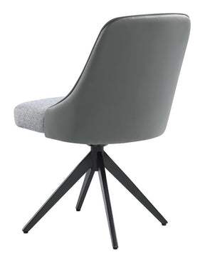 Paulita Upholstered Swivel Side Chairs (Set of 2) Grey and Gunmetal - Half Price Furniture