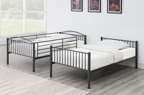 Anson Twin Over Twin Bunk Bed with Ladder - Bunk Bed - Half Price Furniture