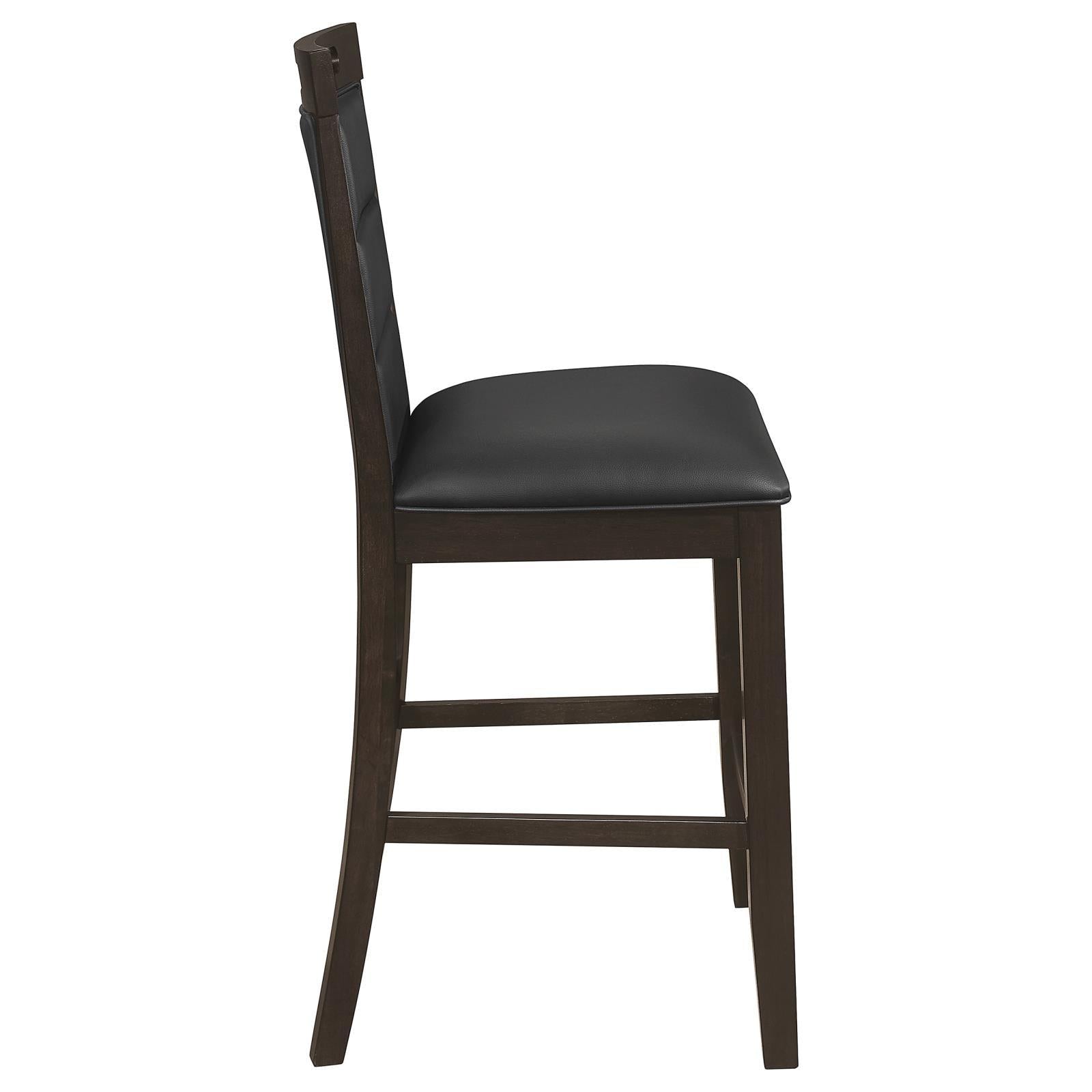 Prentiss Upholstered Counter Height Chair (Set of 2) Black and Cappuccino - Half Price Furniture