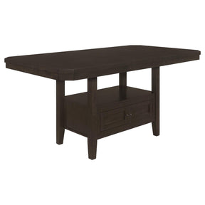 Prentiss Rectangular Counter Height Table with Butterfly Leaf Cappuccino - Half Price Furniture