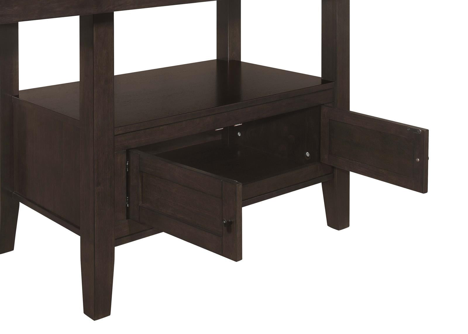Prentiss Rectangular Counter Height Table with Butterfly Leaf Cappuccino - Half Price Furniture