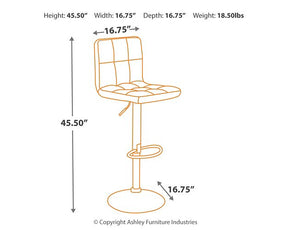 Bellatier Adjustable Height Bar Stool Bellatier Adjustable Height Bar Stool Half Price Furniture