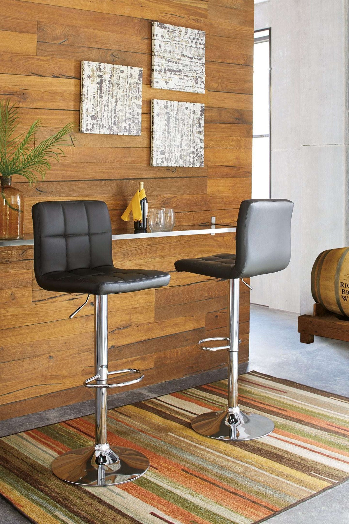 Bellatier Adjustable Height Bar Stool - Barstool - Half Price Furniture