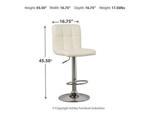 Bellatier Adjustable Height Bar Stool - Barstool - Half Price Furniture