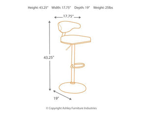 Bellatier Adjustable Height Bar Stool Bellatier Adjustable Height Bar Stool Half Price Furniture