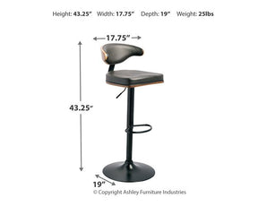 Bellatier Adjustable Height Bar Stool - Barstool - Half Price Furniture