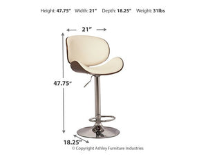 Bellatier Adjustable Height Bar Stool - Barstool - Half Price Furniture
