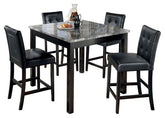 Maysville Counter Height Dining Table and Bar Stools (Set of 5) Half Price Furniture