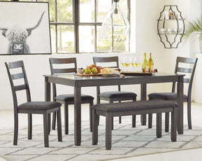 Bridson Dining Table and Chairs with Bench (Set of 6) Half Price Furniture