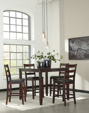 Coviar Counter Height Dining Table and Bar Stools (Set of 5) Half Price Furniture