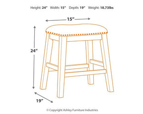 Caitbrook Counter Height Upholstered Bar Stool - Stool - Half Price Furniture