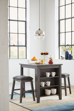 Caitbrook Counter Height Dining Table and Bar Stools (Set of 3) - Counter Height Table - Half Price Furniture