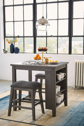 Caitbrook Counter Height Dining Table and Bar Stools (Set of 3) - Counter Height Table - Half Price Furniture