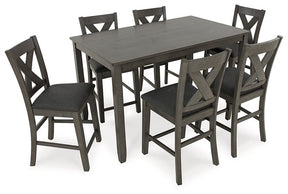 Caitbrook Counter Height Dining Table and Bar Stools (Set of 7) Half Price Furniture