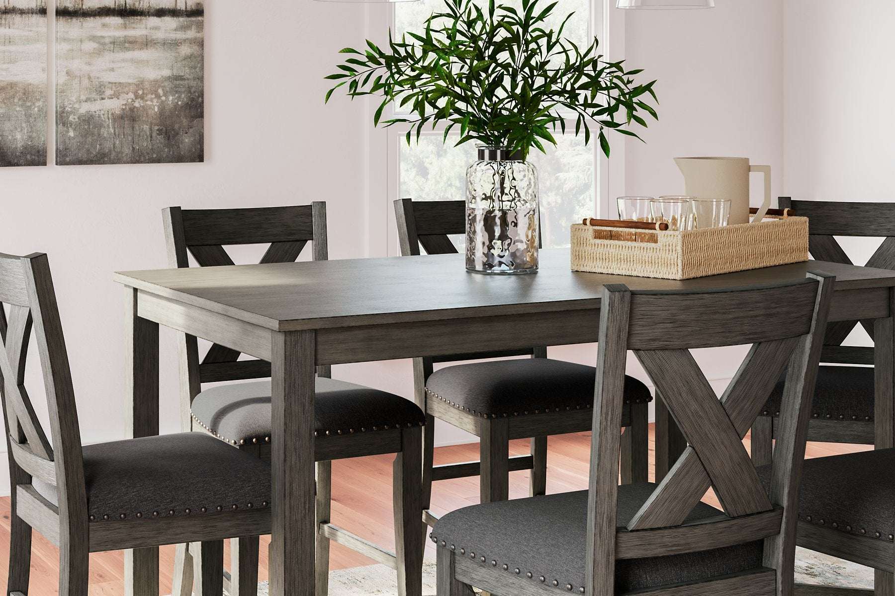 Caitbrook Counter Height Dining Table and Bar Stools (Set of 7) Half Price Furniture