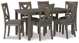 Caitbrook Dining Table and Chairs (Set of 7) Half Price Furniture