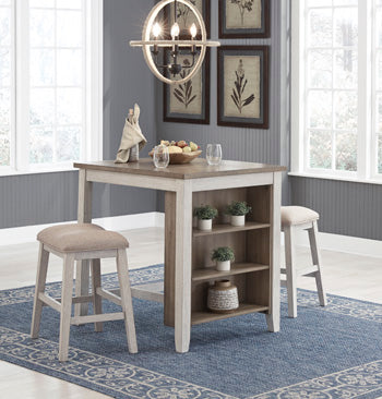 Skempton Counter Height Dining Table and Bar Stools (Set of 3) - Half Price Furniture