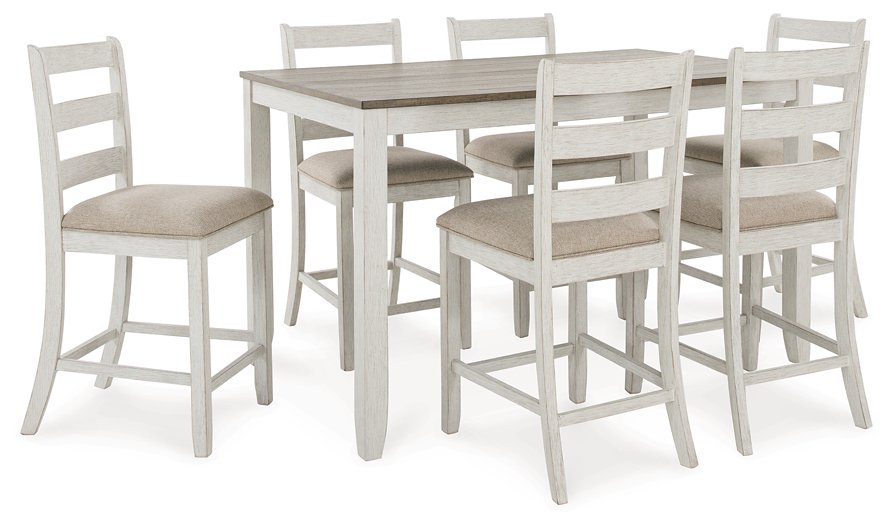 Skempton Counter Height Dining Table and Bar Stools (Set of 7)  Las Vegas Furniture Stores