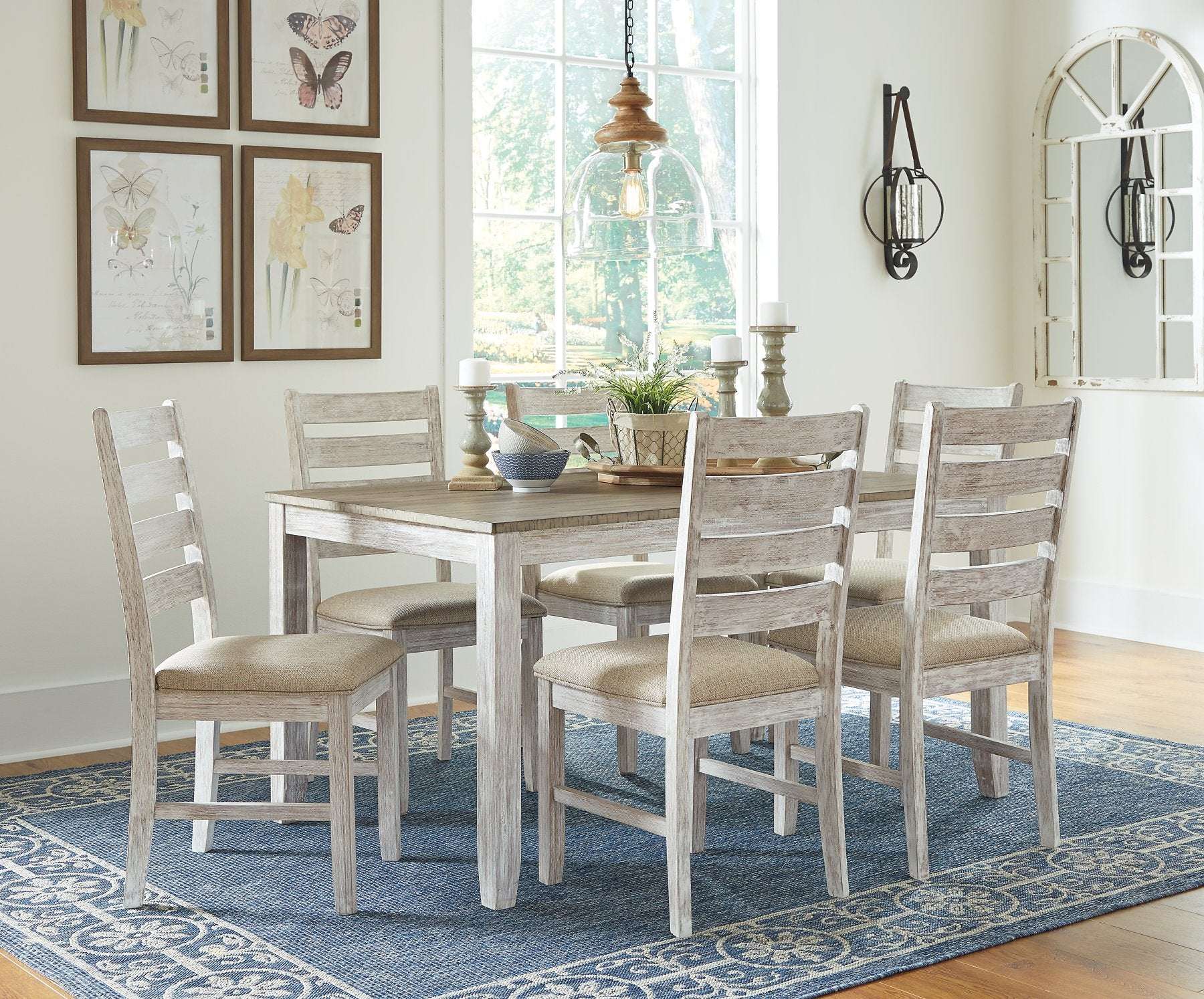 Skempton Dining Table and Chairs (Set of 7) Half Price Furniture